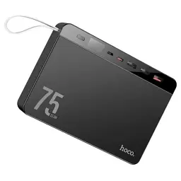 Батарея універсальна HOCO 75000 mAh Overlord PD/20W, QC/3.0/22.5W, Black (J94 / 714739) - мініатюра 2