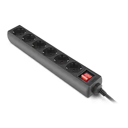 Мережевий фільтр живлення REAL-EL RS-6 Protect M 1.8m, black (EL122300032) - мініатюра 5