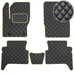 Килимки в салон для Ford C-Max 2003-2010 Екошкіра Бежеві 5 шт (Rombus)