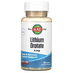 Другие минералы Lithium Orotate 5 mg 120 VegCaps KAL vit0005831
