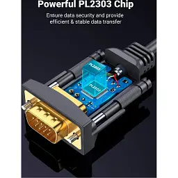 Кабель для передачи данных Ugreen CR104 USB to COM M DB9 RS-232 2.0 m black (20222) - миниатюра 6