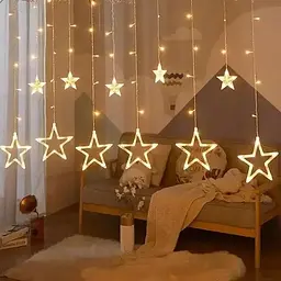 Гірлянда Зірка 2.5×1 м 138 LED теплий білий з пультом