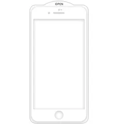 Захисне скло SKLO 5D (тех.пак) для Apple iPhone 7 / 8 / SE (2020) (4.7) Білий / Біла підкладка