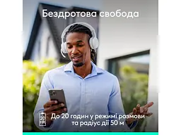 Навушники з мікрофоном Logitech Zone Wireless 2 ES Off-White (981-001508) - мініатюра 7