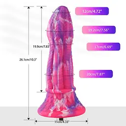 Фалоімітатор для секс-машин Hismith 10.3″ Silicone Monster Dildo Series, система кріплення KlicLok - мініатюра 3