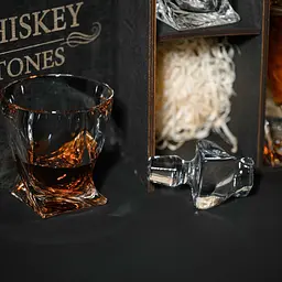 Подарунковий набір віскі Whiskey Stones №12 у дерев'яному пеналі - графин + склянки Bohemia Quadro - мініатюра 7