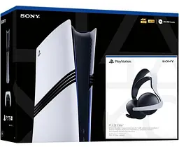 Ігрова консоль Sony PlayStation 5 Pro 2Tb + бездротова гарнітура PULSE Elite White + чохол - мініатюра 2