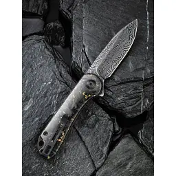 Ніж складаний кишеньковий Civivi Elementum, (7.5 см) Damascus / Carbon Fiber сірий - мініатюра 9