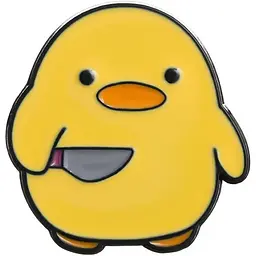 Значок Мем Качка з ножем Duck 3 см P MEM 05