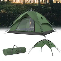 Намет Naturehike NH21ZP008 тримісний автоматичний темно-зелений - мініатюра 6