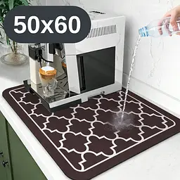 Антиковзаючий кухонний килимок 50×60 см — абсорбуючий для сушіння посуду та під кавоварку KT8001666