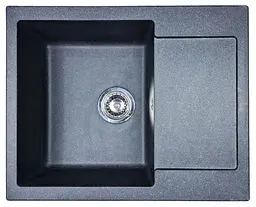 Кухонна мийка Adamant MINIMAL графіт 615x495x200 мм, з крилом 61,5 см