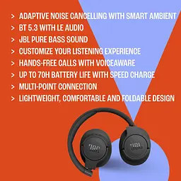Бездротові навушники JBL Tune 770NC JBLT770NCBLK BLACK - мініатюра 9