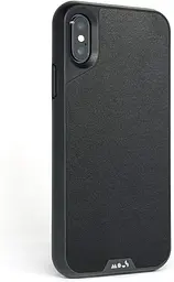 Оригинальный противоударный кожаный чехол для Apple iPhone XS MAX MOUS Leather Case Black - миниатюра 2
