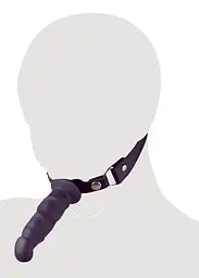 Кляп-фалоімітатор Fetish Collection Heavy Duty Dildo Gag чорний - мініатюра 4