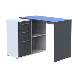 Офісний стіл Doros T8 Білий/Графіт 100х83х75 (41516125)