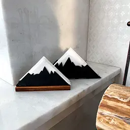 Серветниця металева Nice & Cozy Everest M для серветок 12х12 см з дерев'яною основою чорна - мініатюра 3