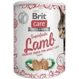 Ласощі для котів Brit Care Cat Snack Superfruits Lamb ягня 100 г