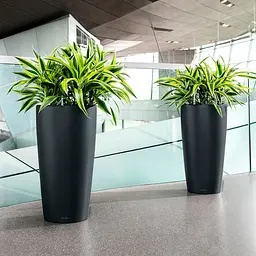 Вазон Lechuza Rondo Premium 32 антрацитовий матовий (15781) - мініатюра 6