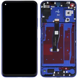 Дисплей Honor 20 /Huawei Nova 5T чорний, оригінал PRC, із рамкою синього кольору, Sapphire Blue
