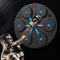 Тренажер для боксу музичний з підсвічуванням та Bluetooth чорний - мініатюра 3