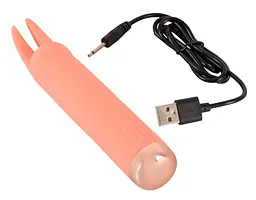 Вібратор You2Toys для клітора Peachy Mini Tickle Bunny 15.4 см помаранчевий - мініатюра 5