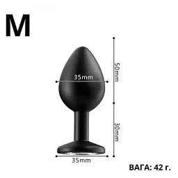 Анальна пробка I’MCUM Crystal Harmony Розмір M 8x3.5 см Силіконова Червона (IM-KGS201_M_red) - мініатюра 6