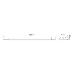 LED світильник лінійний Titanum 36W 1.2м 6500K (26381-000) - мініатюра 6