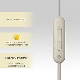 Bluetooth-гарнітура Sony WI-C100 Beige (WIC100C.CE7)