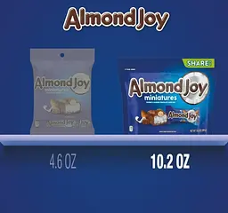 Шоколадні цукерки Almond Joy Miniatures Coconut and Almond Chocolate Candy 289г - мініатюра 8