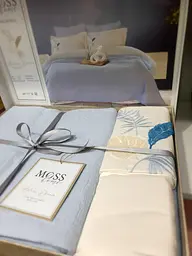 Літня постільна білизна Palm Mavi з покривалом 220*240 см Moss Home pbe0051397 - мініатюра 2