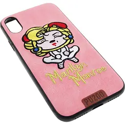 Чохол-накладка PUZOO TPU+TPU with stitchwork craft Star show iPhone X Pink Monroo - мініатюра 3