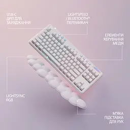 Клавіатура Logitech G715 Wireless Gaming Tactile White (920-010465) [74287] - мініатюра 4