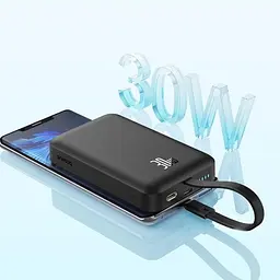 Портативна батарея Baseus Magnetic Mini Wireless Fast Charge Power Bank 10000mAh Type-C Edition 30W Cluster Bl - мініатюра 6