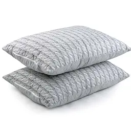 Набір подушок Руно 50х70 силіконові Grey Braid 2шт (К_Н310.52СМ_Grey Braid) - мініатюра 4