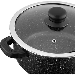 Каструля Ardesto Gemini Anzio зі скляною кришкою чорна 3.1 л (AR2430GE) - мініатюра 4
