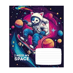 Зошит Школярик I need my space 12 аркушів клітинка (012-3496K), в асортименті - мініатюра 4