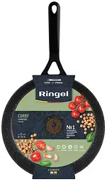 Сковорода RINGEL Curry 28 см глибока прямі борти ручка на заклепках гранітне покриття ㅤ ㅤ
