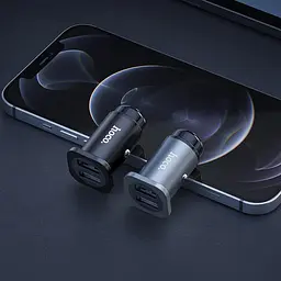 Адаптер автомобільний Hoco Lightning Cable Wise road dual port Car charger set NZ4 |2USB, 4.8A| - мініатюра 2