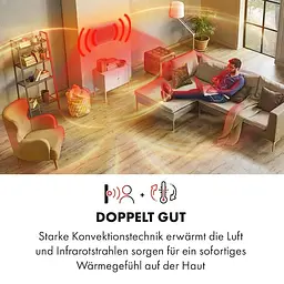 Обігрівач Klarstein Hot Spot Slimcurve Double Wave (10035059) - мініатюра 6