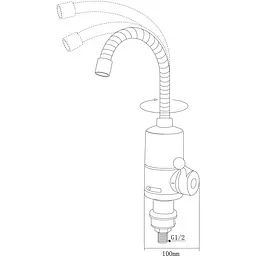 Кран-водонагрівач проточний Aquatica NZ-6B312W 3.0 кВт (9797143) - мініатюра 4
