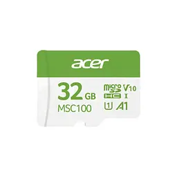 Карта пам'яті Acer 32GB microSD MSC100 /U1/ V10/A1 Read 100MB/s / Write 10MB/s (BL.9BWWA.335)
