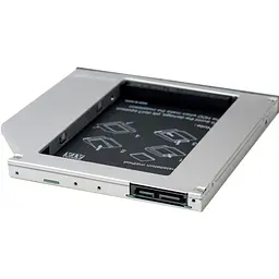 Фрейм-перехідник Grand-X HDD 2.5'' to notebook 9.5 mm ODD SATA/mSATA (HDC-24) - мініатюра 2