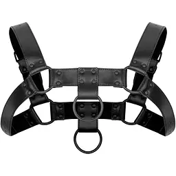 Портупея Bedroom Fantasies Bruno Chest Bulldog Harness - Black - мініатюра 2