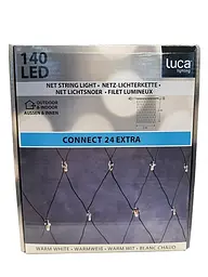 Гірлянда-сітка Luca Lighting теплий білий 2х2 м чорна (8711473759860) - мініатюра 2