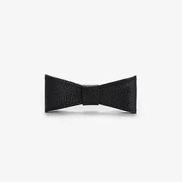 Шкіряний нашийник для собак "Caviar" S чорний з бантиком (обхват шиї 29-35см) - мініатюра 3