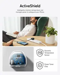 Швидкий зарядний адаптер Anker 511 Nano Pro 20W USB-C, англійська вилка з перехідником - мініатюра 6