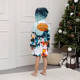 Халат дитячий з плюшевого велюру Christmas 18200 158-164 см - мініатюра 9
