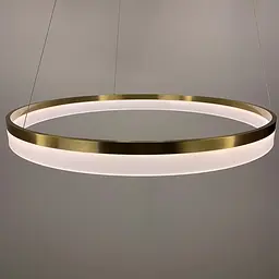 Сучасна кругла підвісна LED люстра у латунному каркасі | Арт. M 2702 AB | Line F - мініатюра 5
