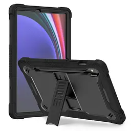 Захисний чохол для планшета Samsung Galaxy Tab S9 (SM-X710/X716B/X718U)/S9 FE (SM-X510/X516)/S10 FE (SM-X520/X526)/S10 Lite (SM- X400/X406), Rover, чорний, протиударний, з відкидною підставкою, накладка, TPU+PC, амортизуючі кути - мініатюра 2